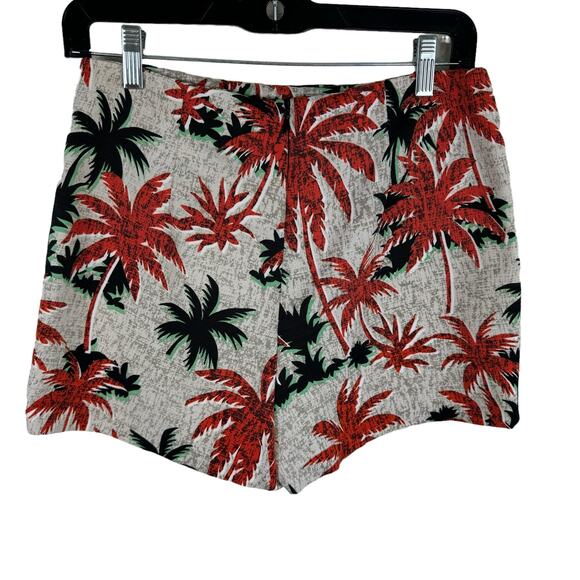 TopShop Tropical Print Palm Tree Mini Skirt Skort Shorts Resort Wear Size 6 - Picture 3 of 8
